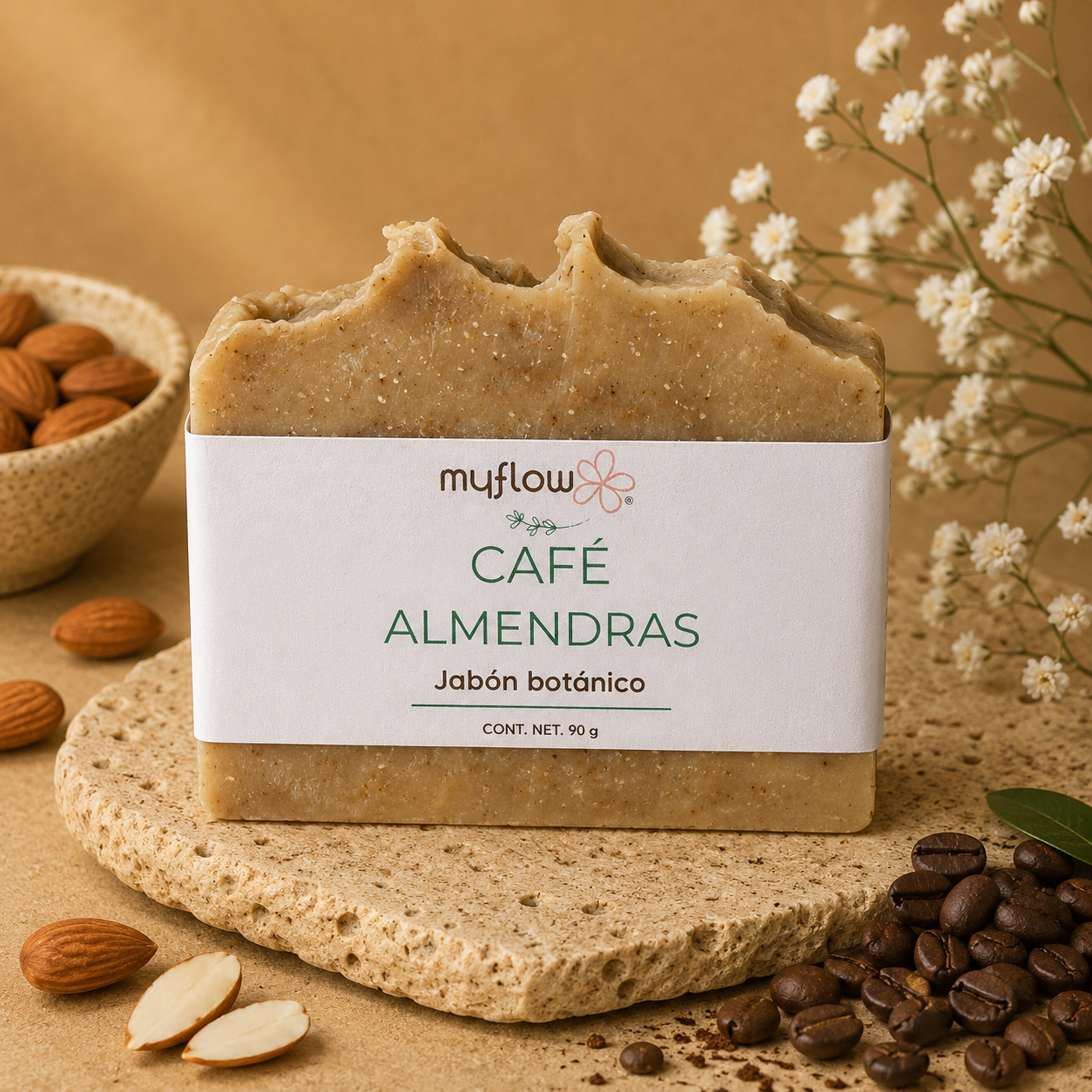 Jabón Botánico Café & Almendras
