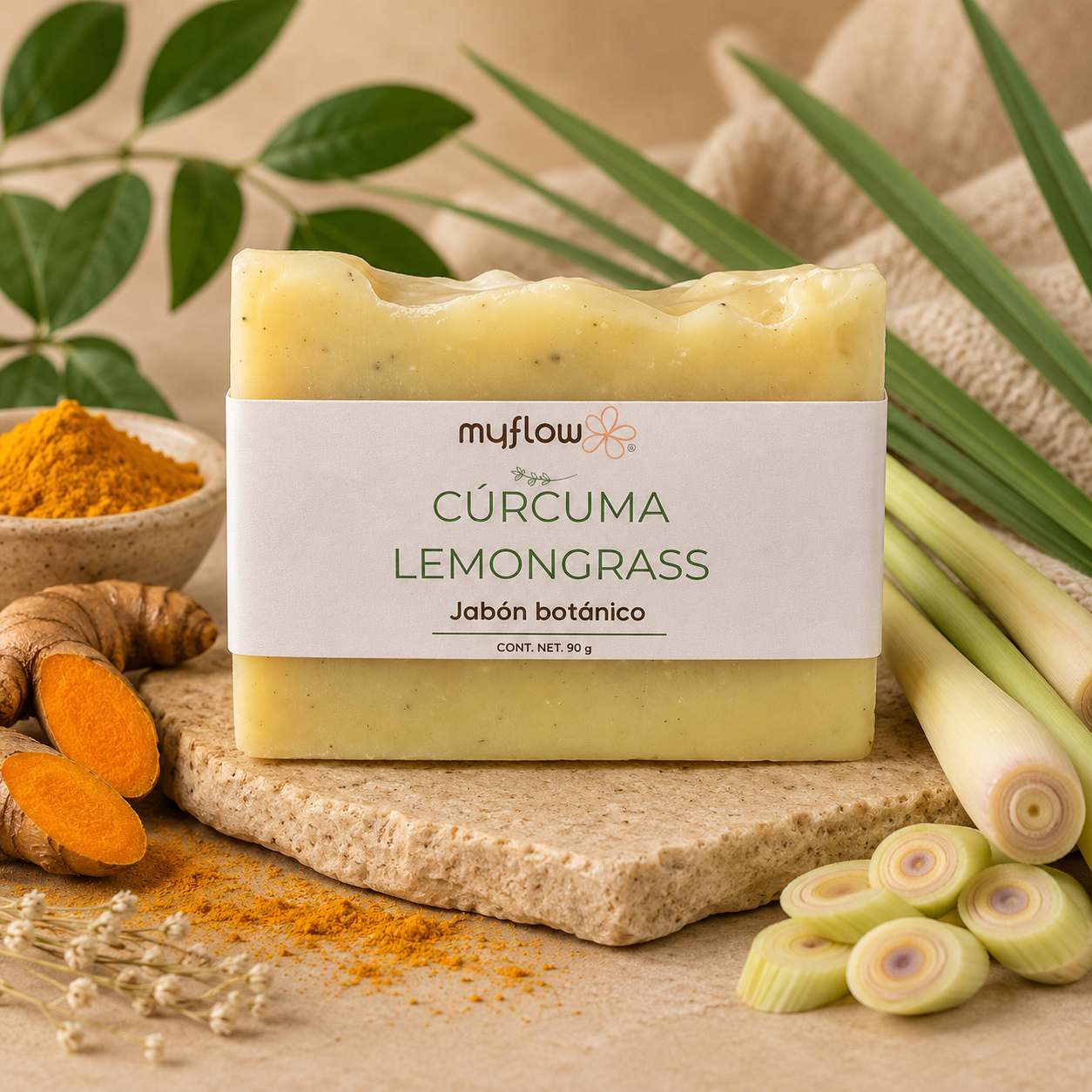 Jabón Botánico Cúrcuma & Lemongrass