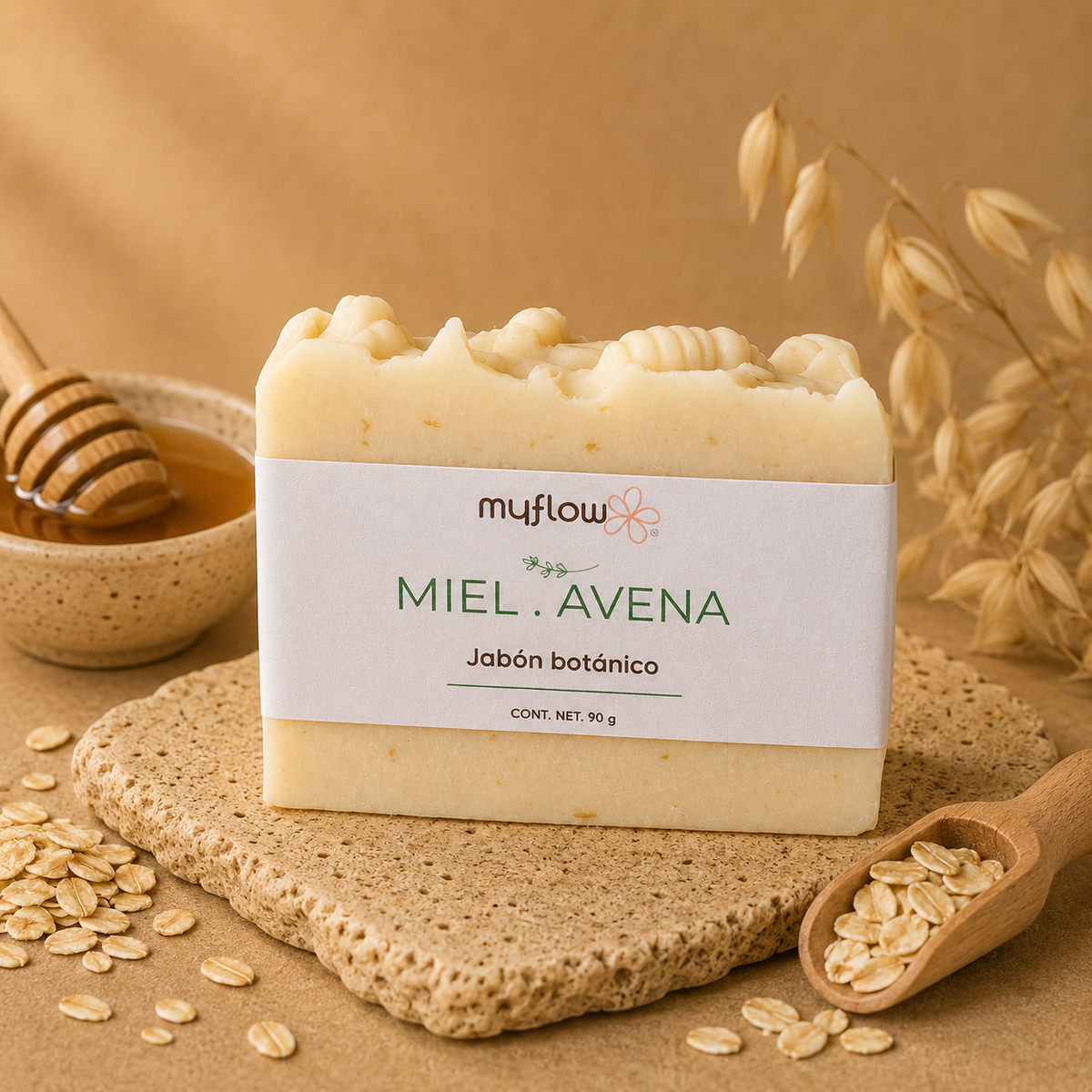Jabón Botánico Miel & Avena