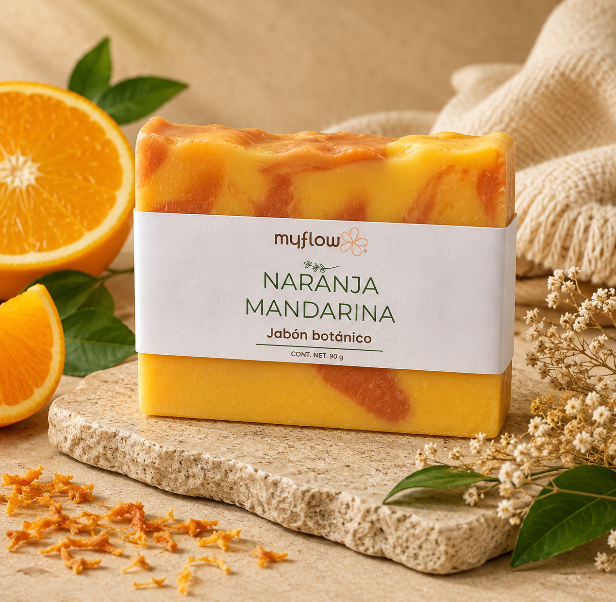 Jabón Botánico Naranja & Mandarina